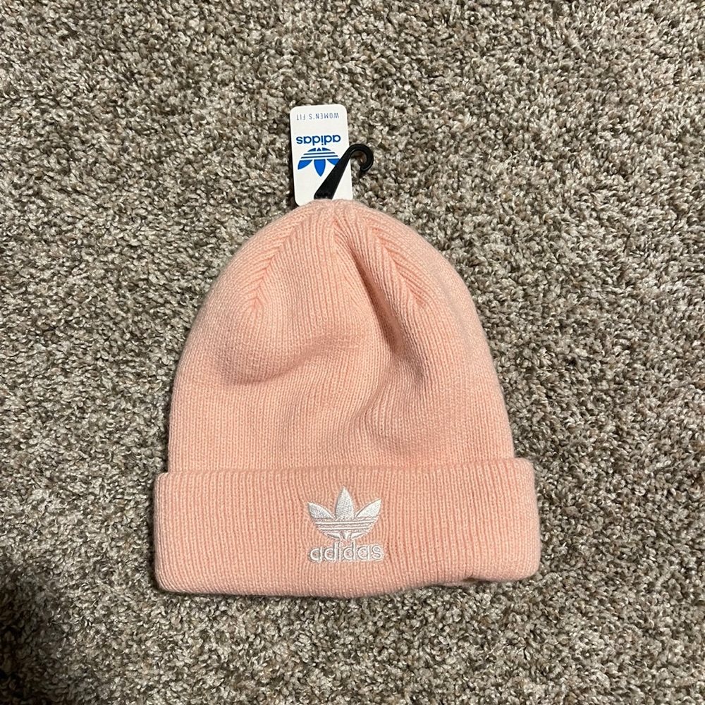 Brand new pink adidas beanie with tags